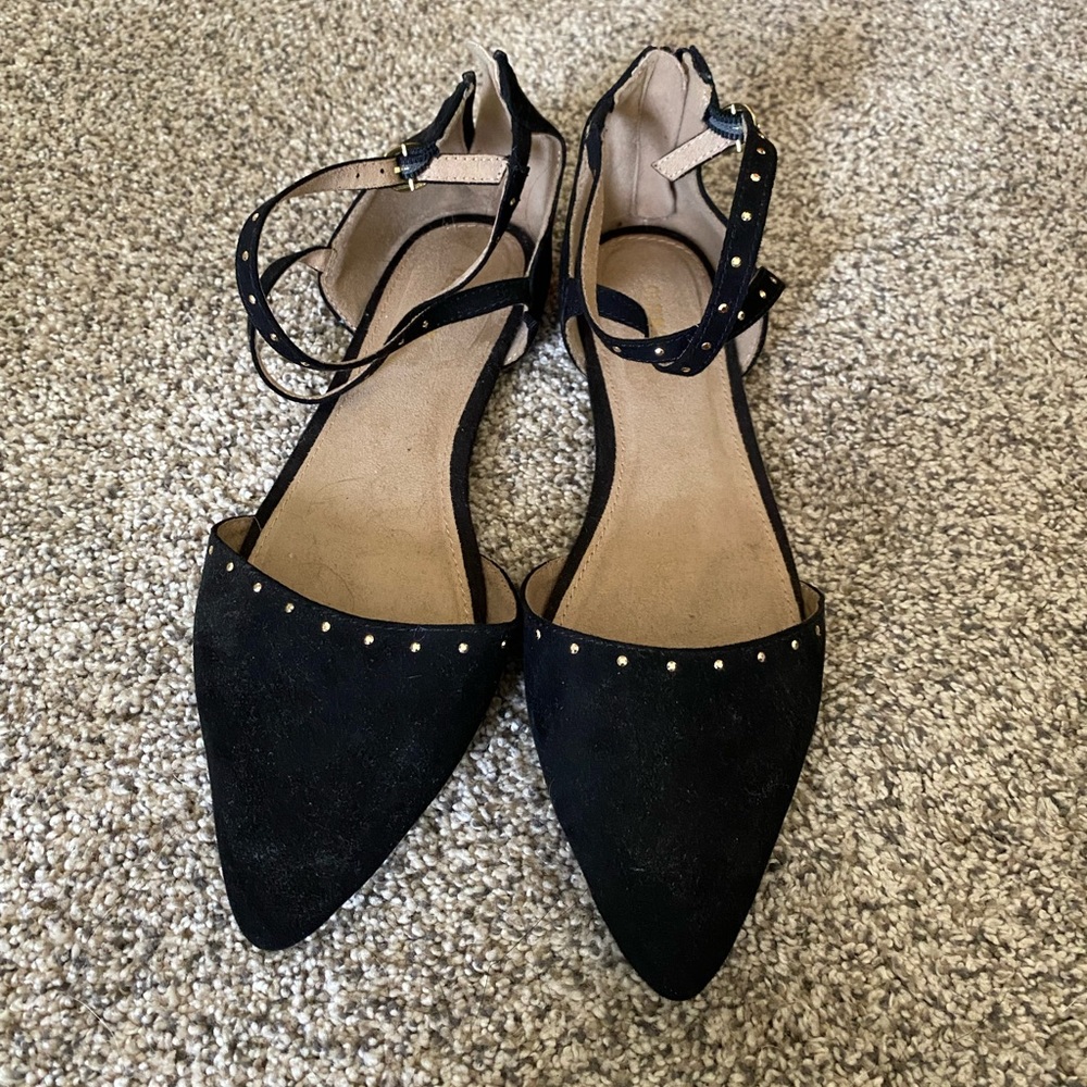 Old Navy Black Studded Flats size 10